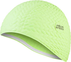 Lateksowy czepek pływacki na długie włosy Aqua Speed Bombastic Tic-Tac 11 - zielony