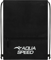 Swimming pool bag with zippered pocket Aqua Speed Gear Sack Zip 07 - black 