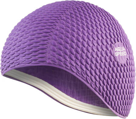 Latex swim cap for long hair for kids Aqua Speed Bombastic Junior 09 - purple