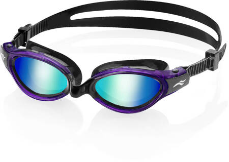 One-piece swimming goggles Aqua Speed Triton Mirror 09- purple