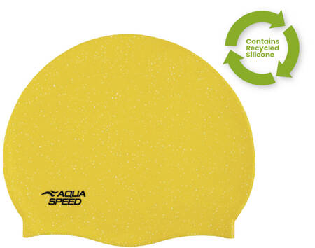 Recycled silicone swim cap Aqua Speed Reco 18 - yellow