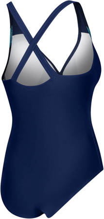 Silhouette enhancing swimsuit Aqua Speed Greta 04 - navy blue