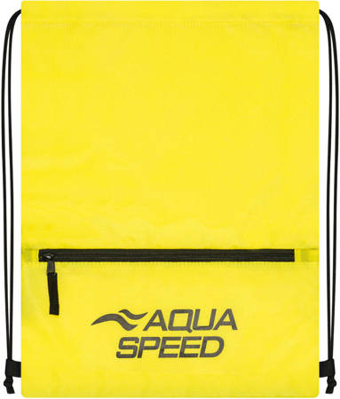 Swimming pool bag with zippered pocket Aqu Speed Gear Sack Zip 18 - yellow 