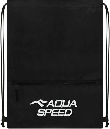 Swimming pool bag with zippered pocket Aqua Speed Gear Sack Zip 07 - black 