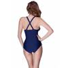 Silhouette enhancing swimsuit Aqua Speed Greta 04 - navy blue