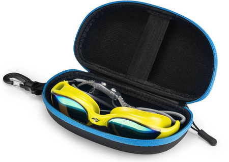 Swimming goggles Aqua Speed Vortex Mirror + Case 38 - yellow