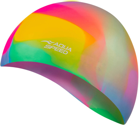 Multicolor silicone swim cap Aqua Speed Bunt 54