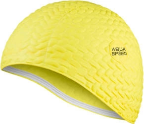 Latex swim cap for long hair Aqua Speed Bombastic Tic-Tac 18  - yellow