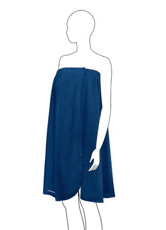 Bath Towel Tunic for Sauna Pareo AQUA SPEED - Navy Blue