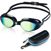 Swimming goggles Aqua Speed Vortex Mirror + Case 07 - black 