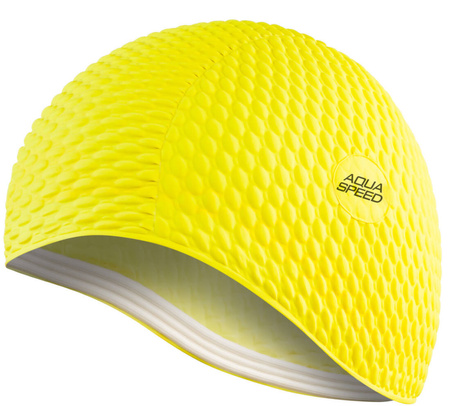 Latex swim cap for long hair Aqua Speed Bombastic 18 - yellow 