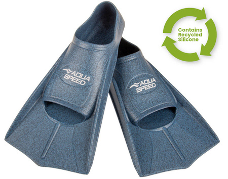 Short swim fins from recycled materials Aqua Speed Training Reco 01 - blue 