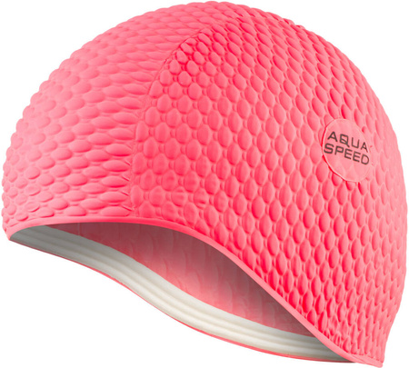 Latex swim cap for long hair Aqua Speed Bombastic 03 - pink 