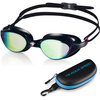 Swimming goggles Aqua Speed Vortex Mirror + Case 79 - black 