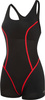 One-piece swimming costume with leg Aqua Speed Rita 16 - black