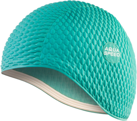 Latex swim cap for long hair Aqua Speed Bombastic 04 - turquoise