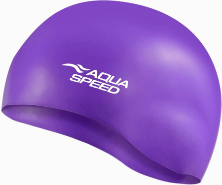 High-stretch silicone swim cap Aqua Speed Mono 09 - purple