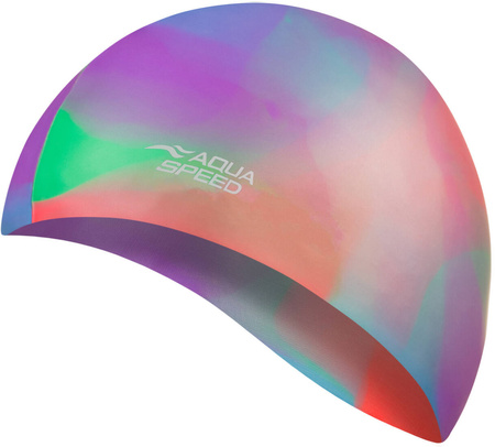 Multicolor silicone swim cap Aqua Speed Bunt 51