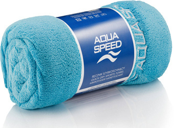 Quick drying microfiber towel Aqua Speed Dry Coral 70x140 cm - light blue