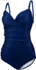 Vivian 10 modeling swimsuit with cups - navy blue