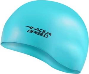 Mocno rozciągliwy czepek pływacki z silikonu Aqua Speed  Mono 02 - niebeski 