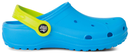 Built-up pool shoes for kid's Aqua Speed Lima 02 - blue