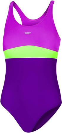 Girl's swimsuit Emily 48 - purple and green