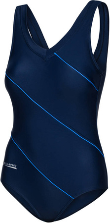 One-piece swimming costume with cups AQUA SPEED Sophie 49 - navy