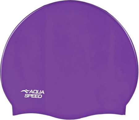 High-stretch silicone swim cap Aqua Speed Mono 09 - purple