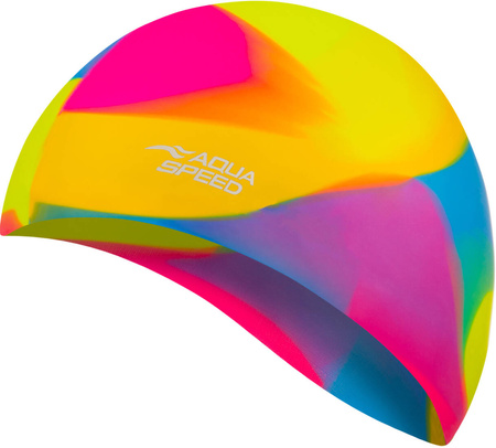 Multicolor silicone swim cap Aqua Speed Bunt 53