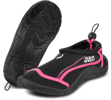 Aqua Shoe with welt 28C - black-pink