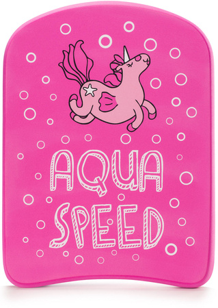 Deska do nauki pływania dla dzieci Aqua Speed Kiddie Unicorn 31 cm - różowa