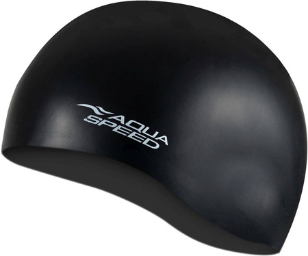 High-stretch silicone swim cap Aqua Speed Mono 07 - black 