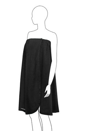 Bath Towel Tunic for Sauna Pareo AQUA SPEED - black