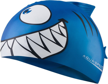 Czepek pływacki Aqua Speed Shark 10 - granatowy 