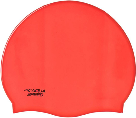 High-stretch silicone swim cap Aqua Speed Mono 32 - red