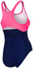 girls' swimsuit Emily 43 - navy blue and pink