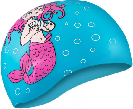 Czepek pływacki dla dzieci Aqua Speed Kiddie Mermaid -  niebieski 