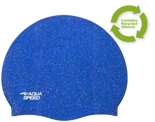 Czepek pływacki silikonowy z recyklingu Aqua Speed Reco 01 - niebieski