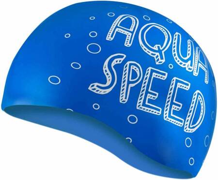 Czepek pływacki dla dzieci Aqua Speed Kiddie Shark - niebieski 