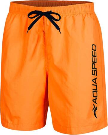 Męskie szorty kąpielowe z siateczką Aqua Speed Owen 75 - pomarańczowe